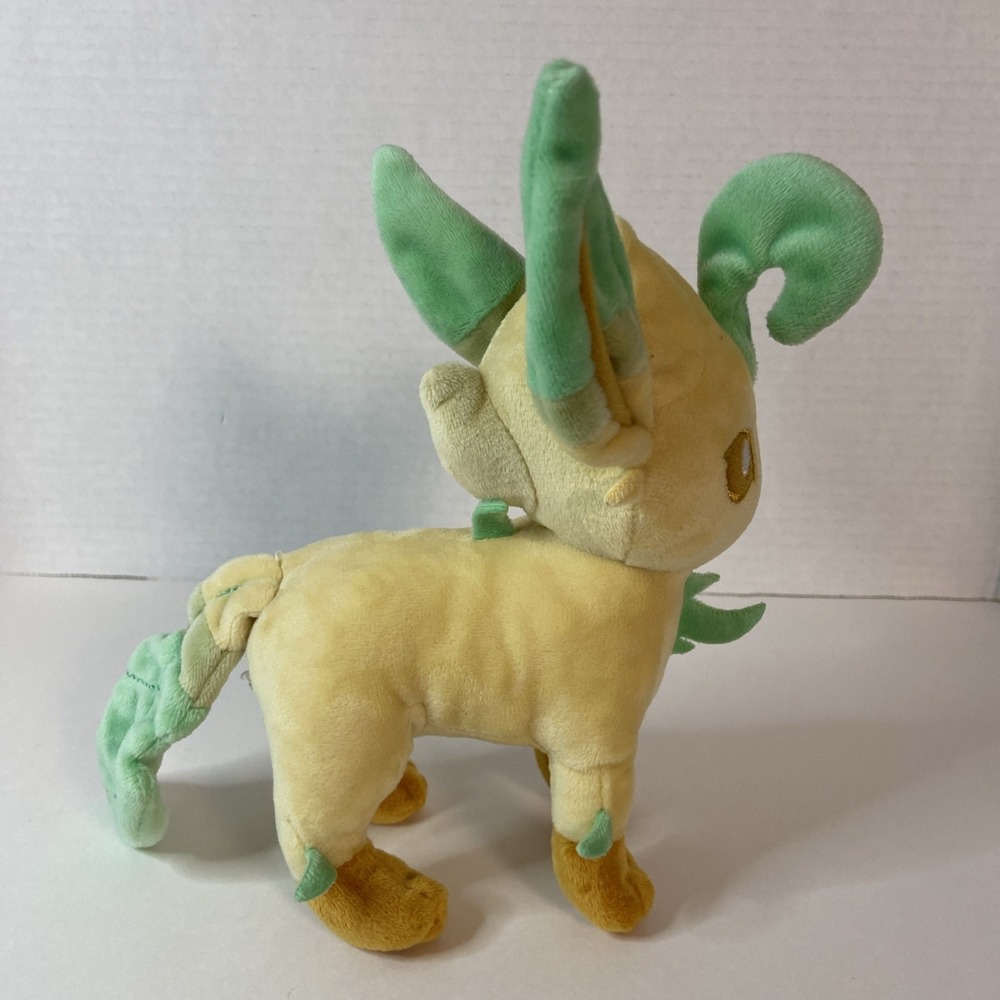 Pokemon Leafeon 9" Plush Toy Stuffed Animal Eevee XY Evolution Soft Plushie Toy - Picture 2 of 7